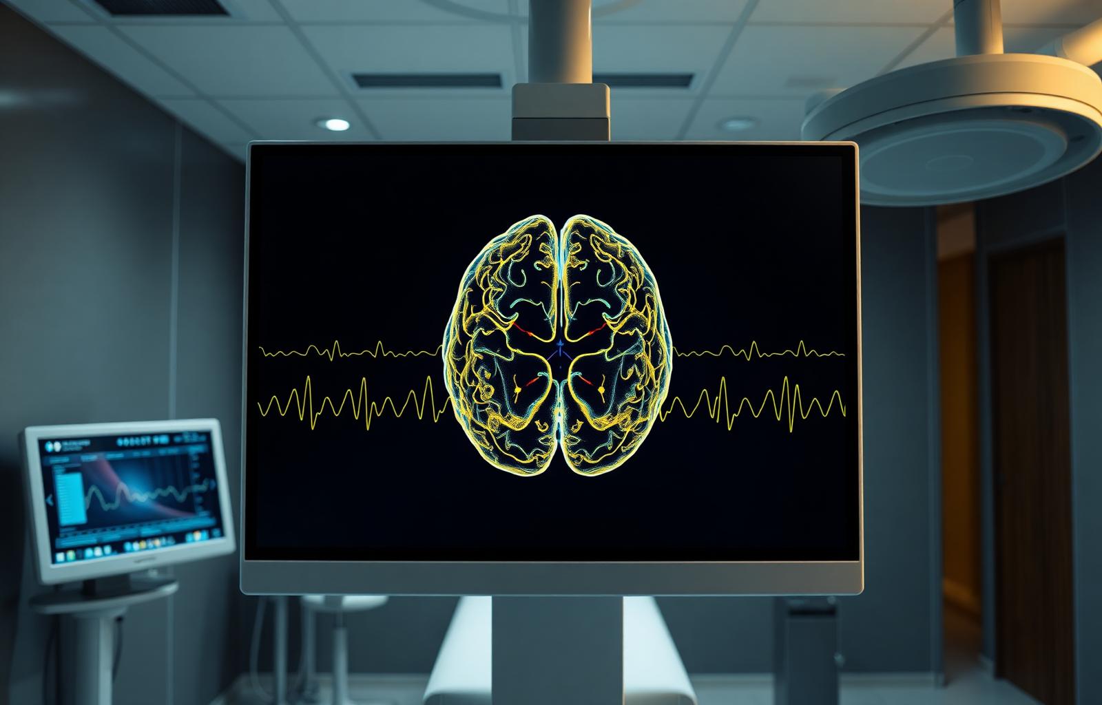 Brain function visualization on a clinical neurology display